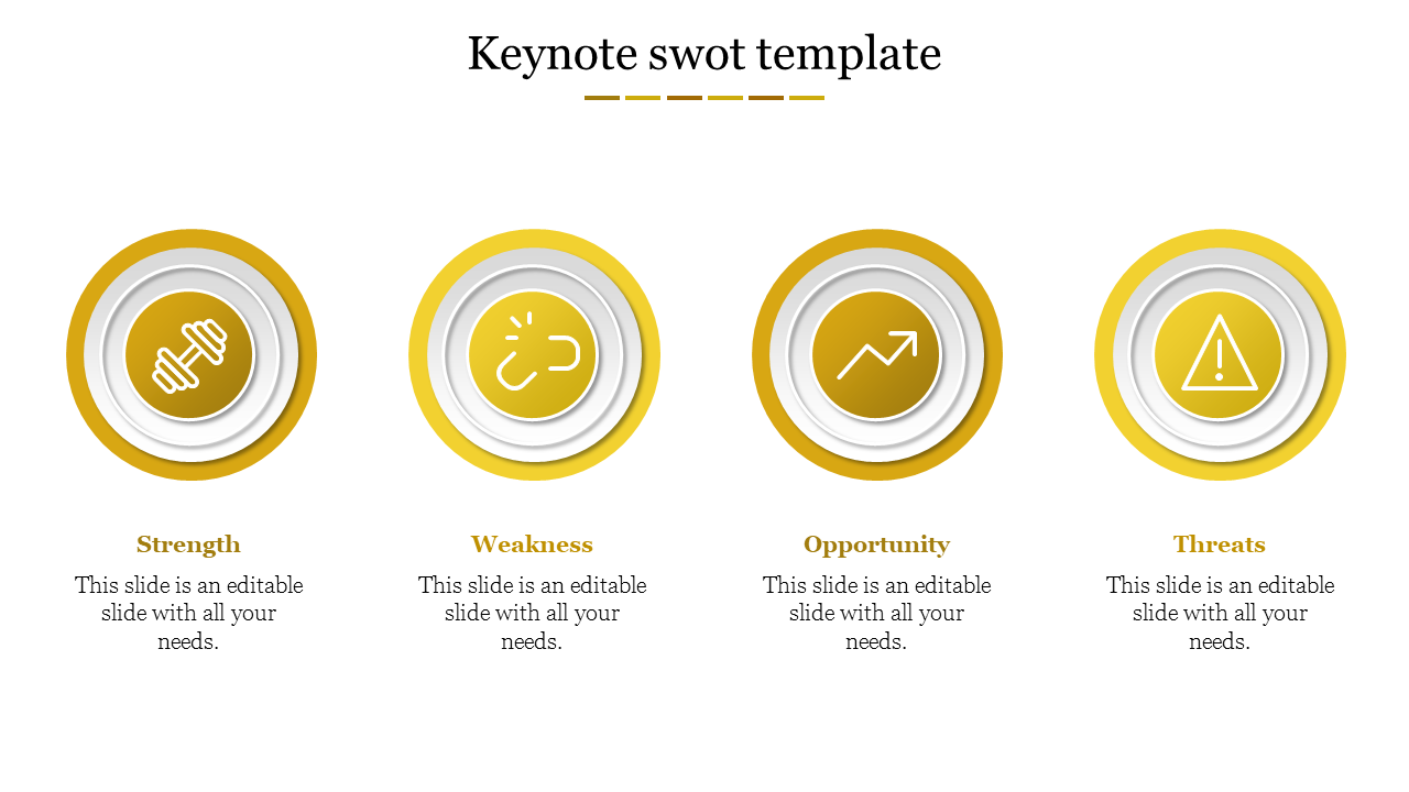 keynote swot template-Yellow